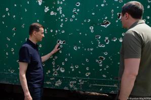 [VIDEO] Premier w obwodzie kijowskim: polskie firmy będą brały udział w odbudowie, ale najpierw trzeba obronić Ukrainę